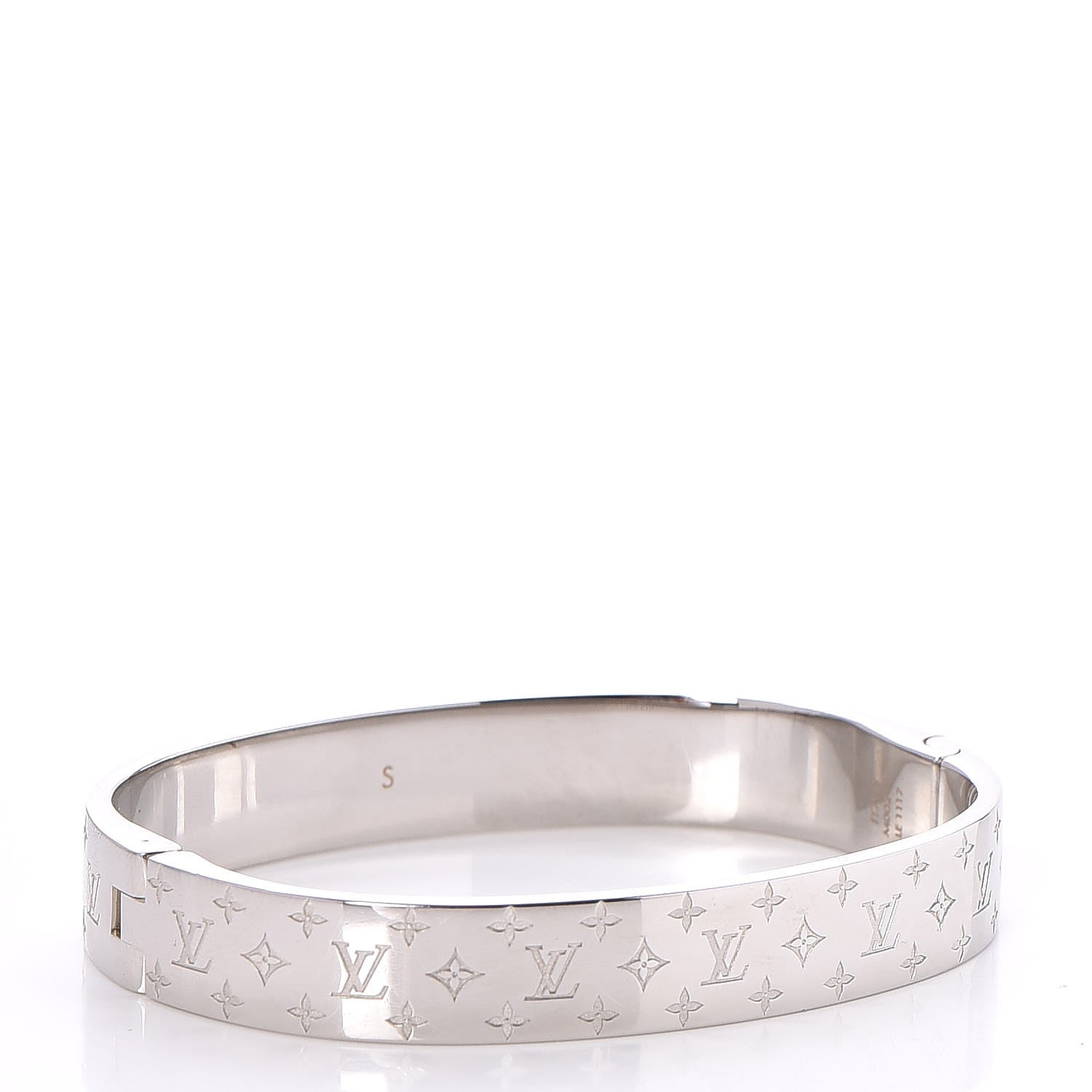 Louis Vuitton Palladium Monogram Nanogram Cuff S 3 of 7