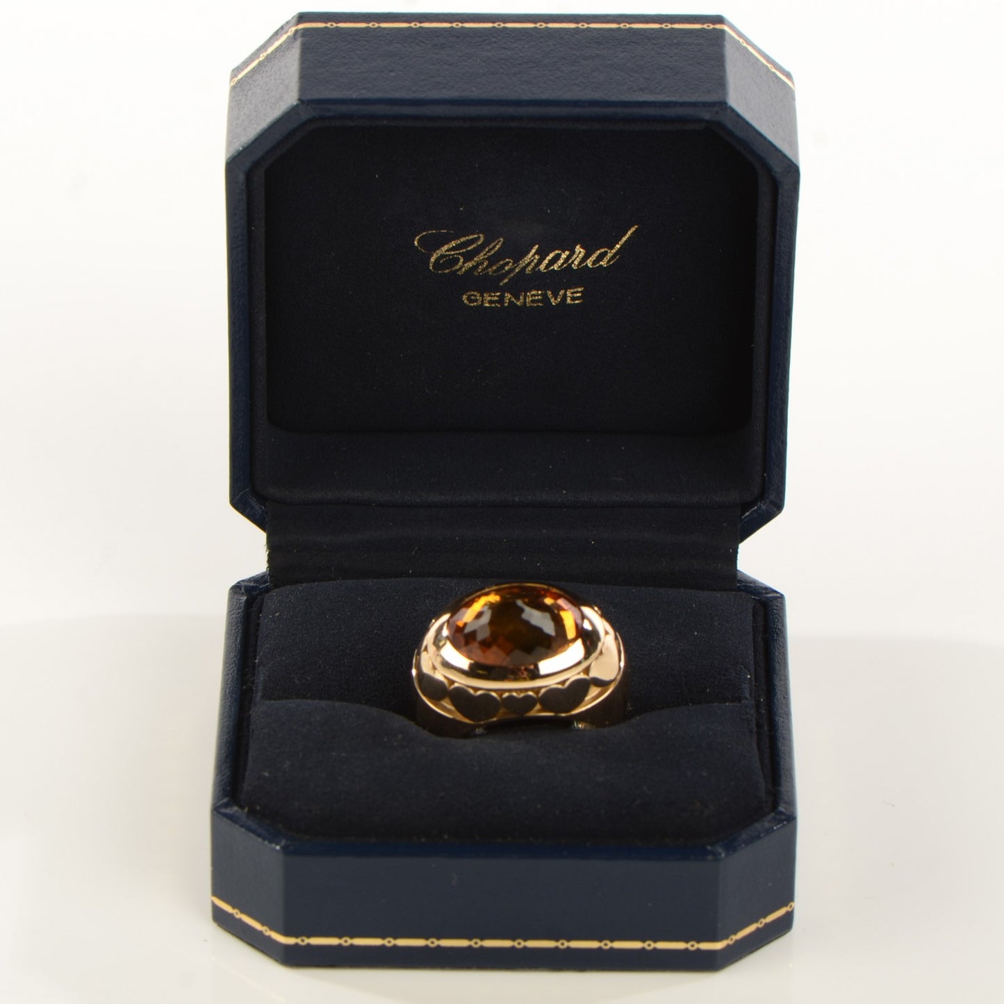 18K Yellow Gold Citrine Ring 55 7
