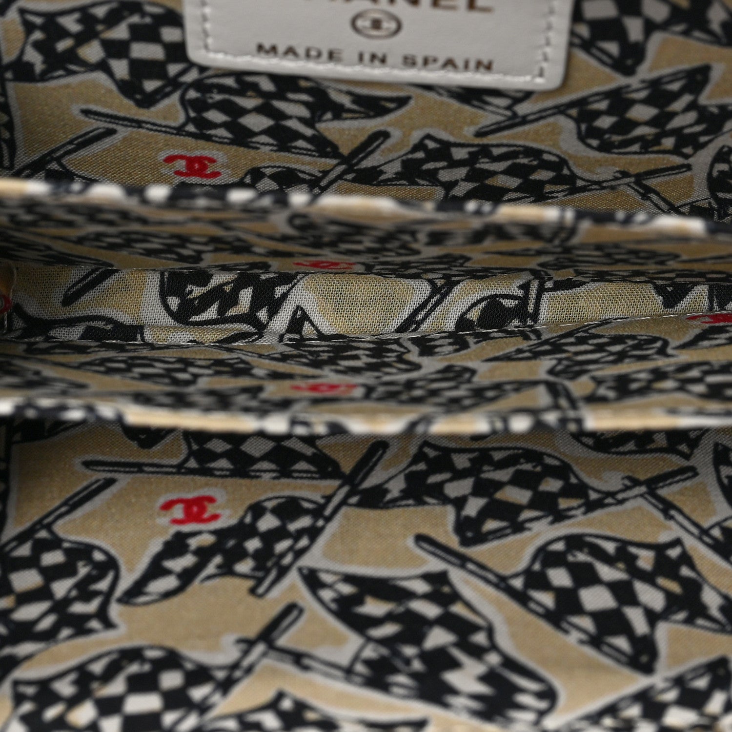 Chanel Caviar Quilted Striated CC Zip Coin Purse White 5 of 7