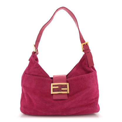 Fendi Suede Shoulder Bag Fuchsia 1 of 12
