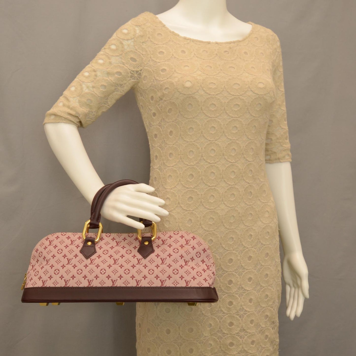 Mini Monogram Alma Long Cherry