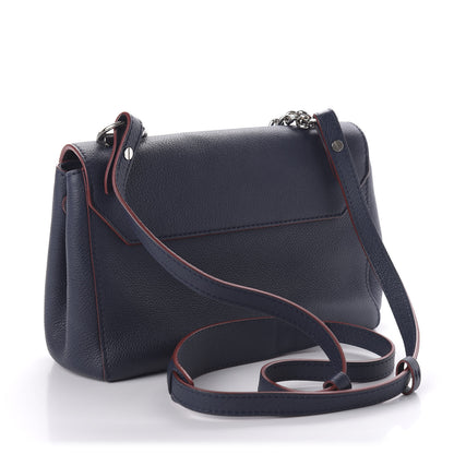 Louis Vuitton Calfskin Lockme II Chain Bag BB Marine Rouge 3 of 9