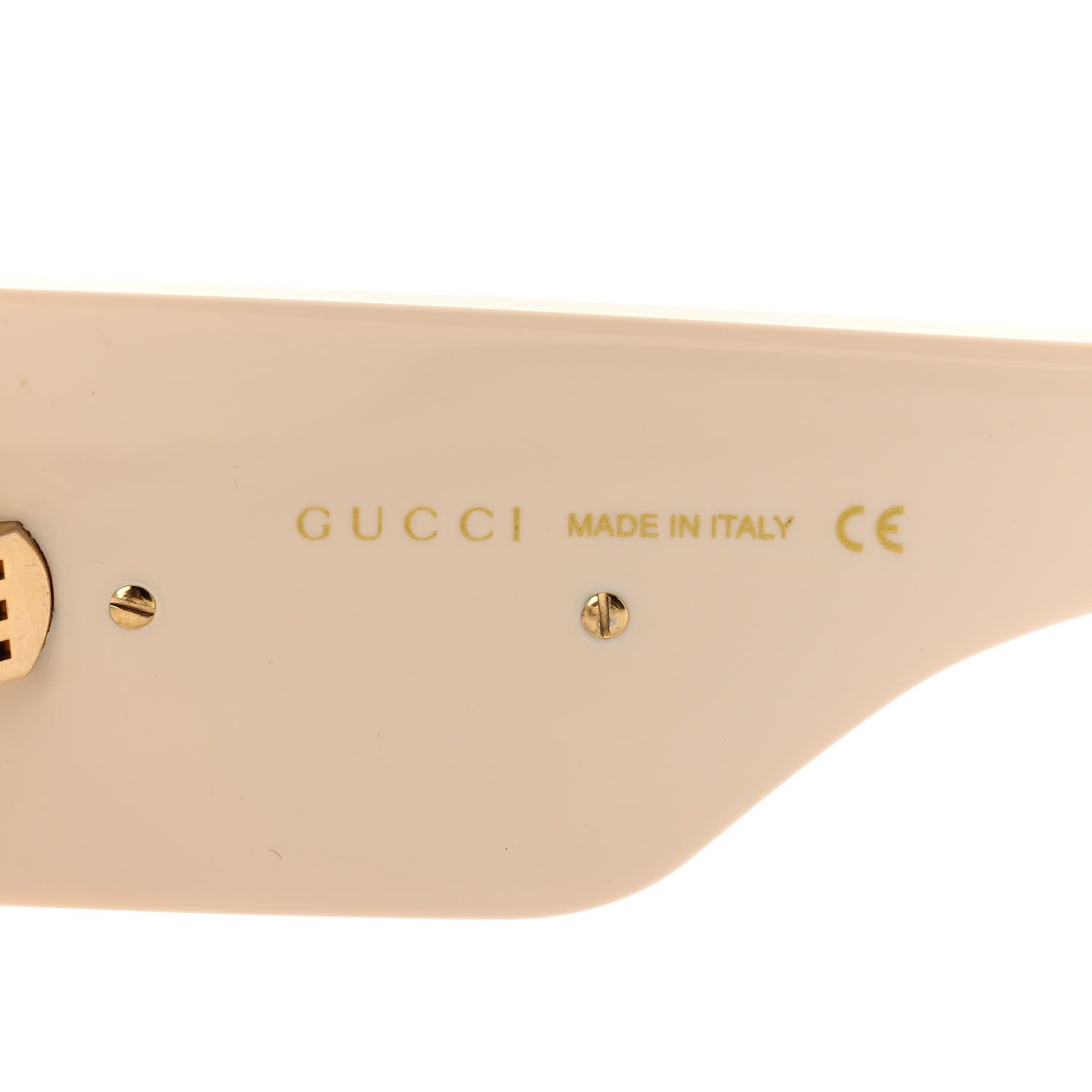 Gucci Acetate Crystal Oversize Hollywood Forever Sunglasses GG0144S Ivory 6 of 10