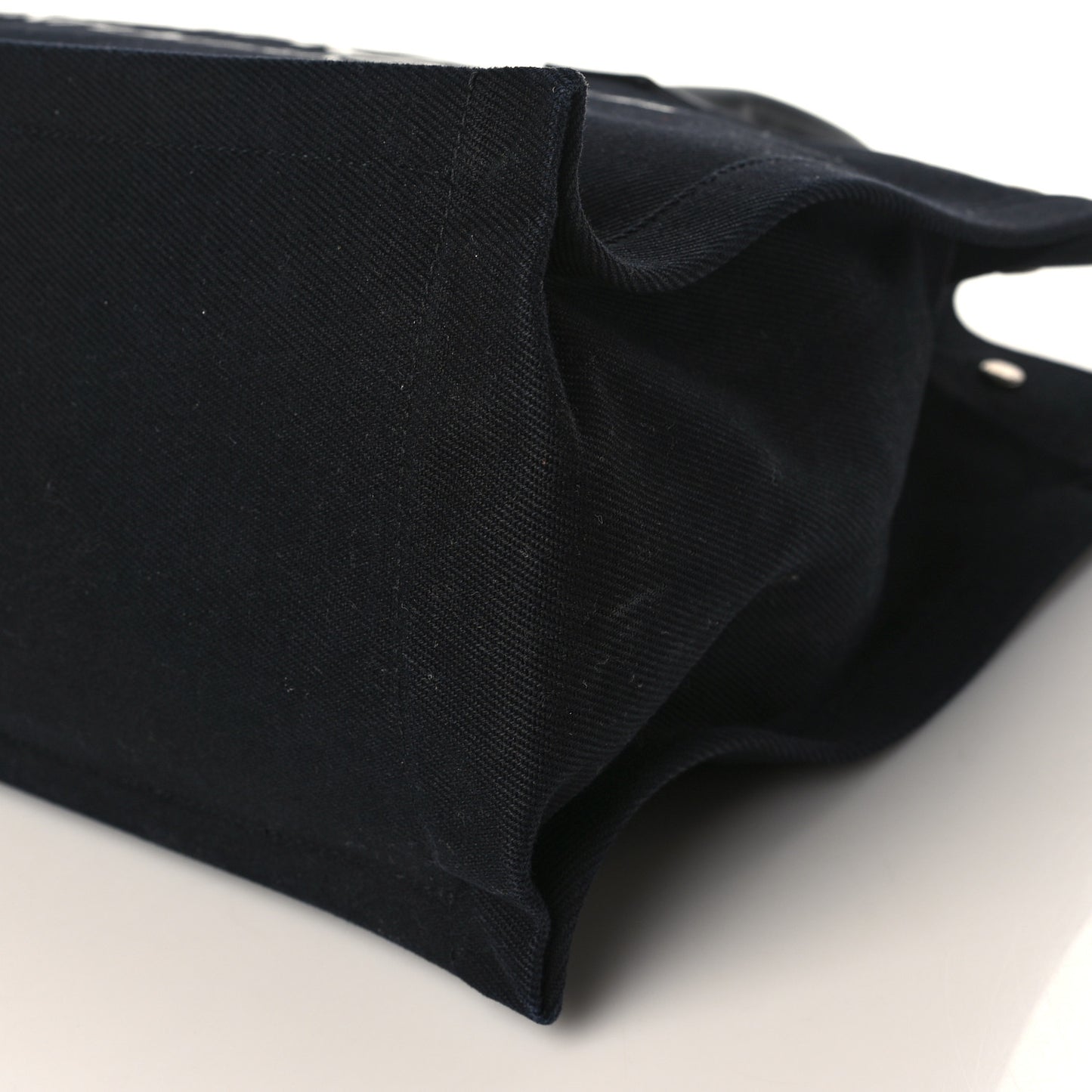 Linen Calfskin Rive Gauche Tote Black