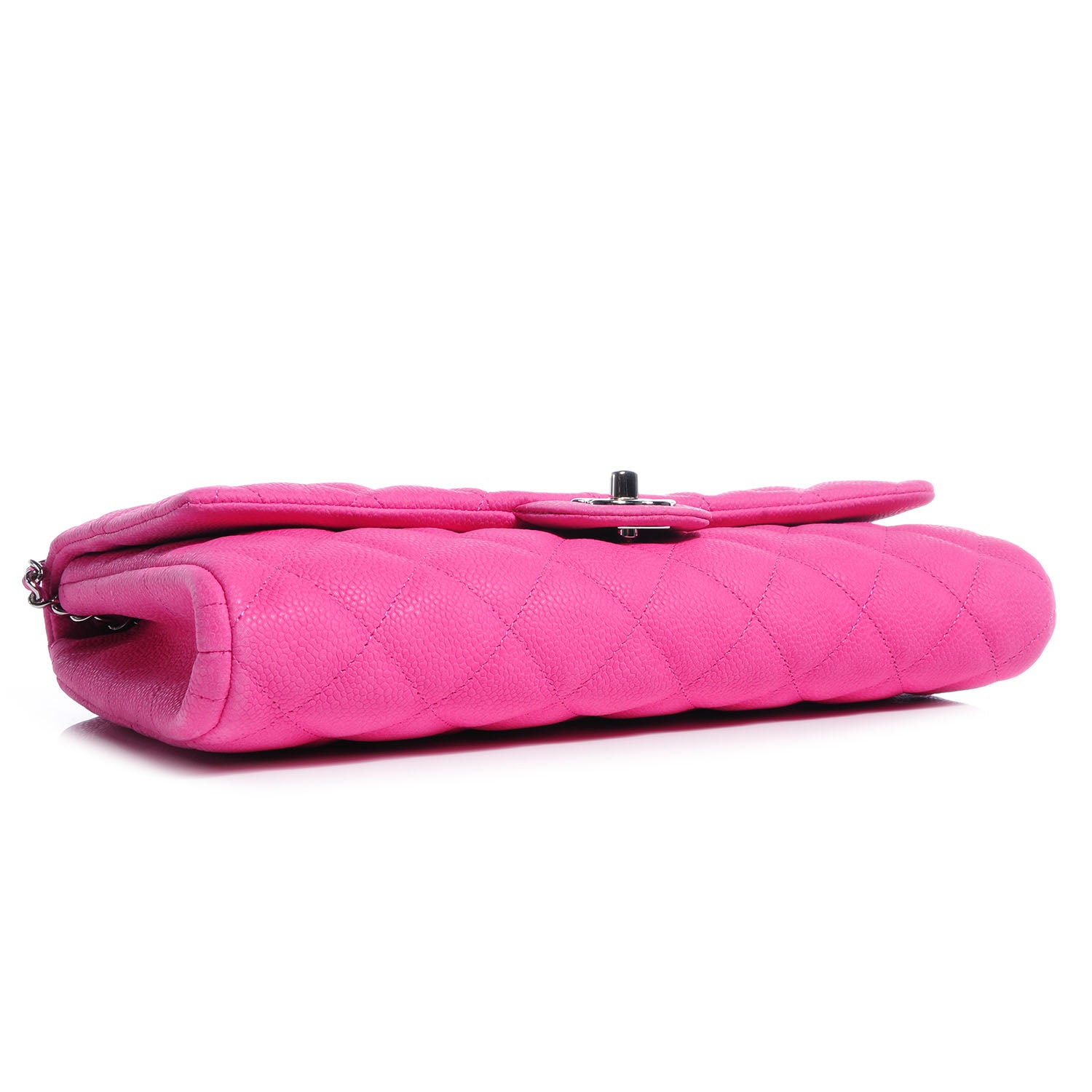 Chanel Iridescent Caviar Clutch with Chain Flap Hot Pink 4 of 9
