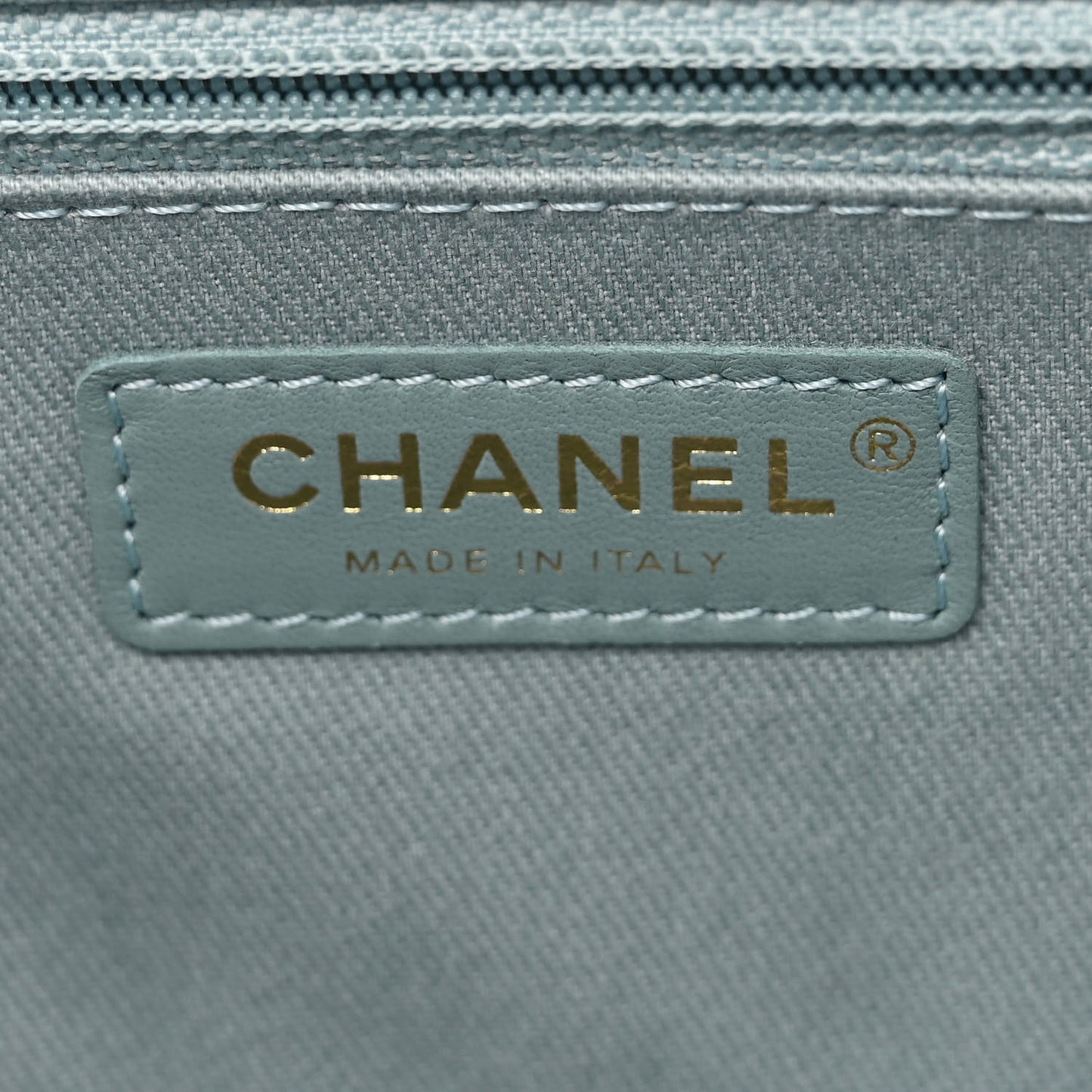 Caviar Quilted Small Business Affinity Flap Light Blue