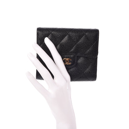 Chanel Caviar Quilted Compact Flap Wallet Black 2 of 9
