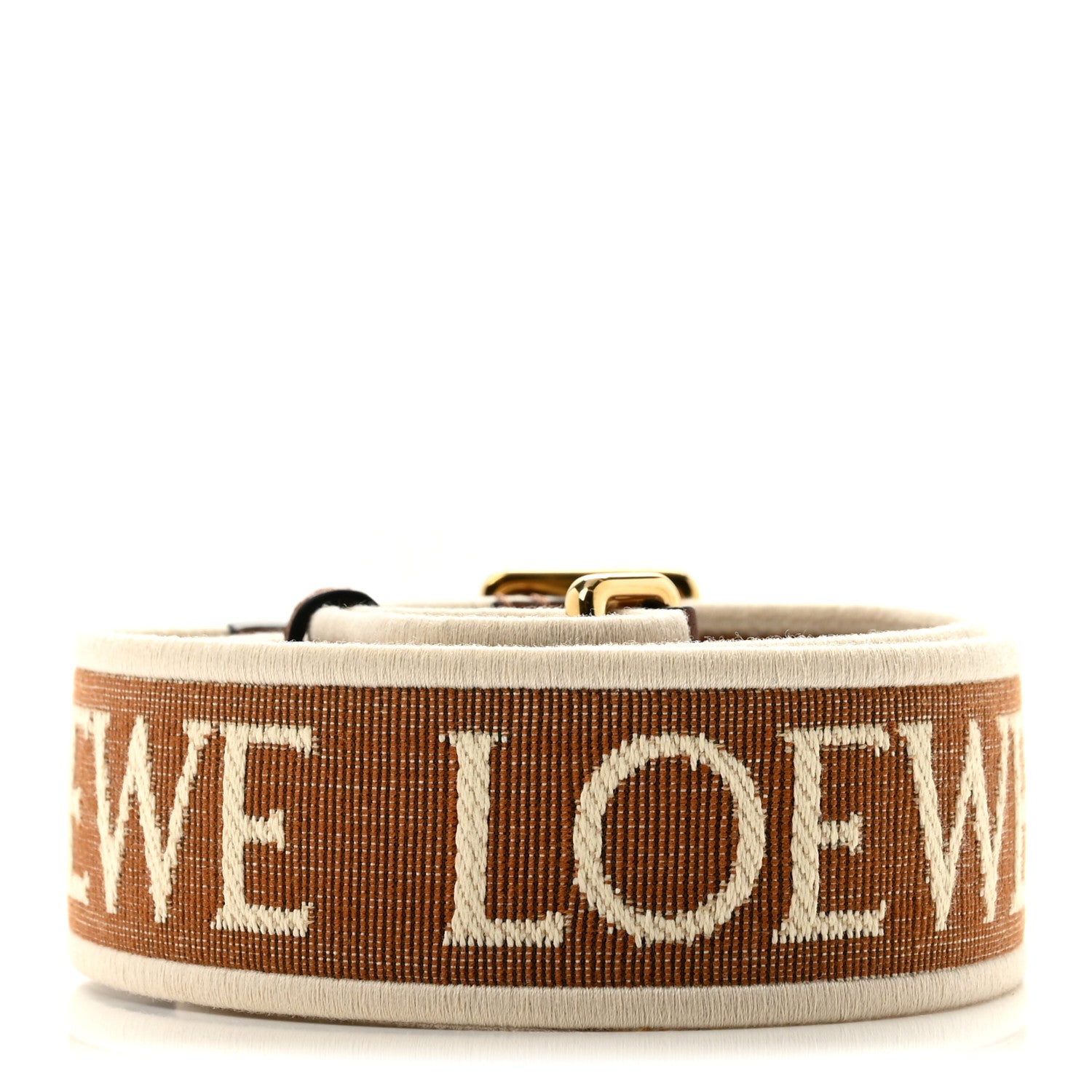Loewe Calfskin Jacquard Anagram Strap Tan Pecan 2 of 6
