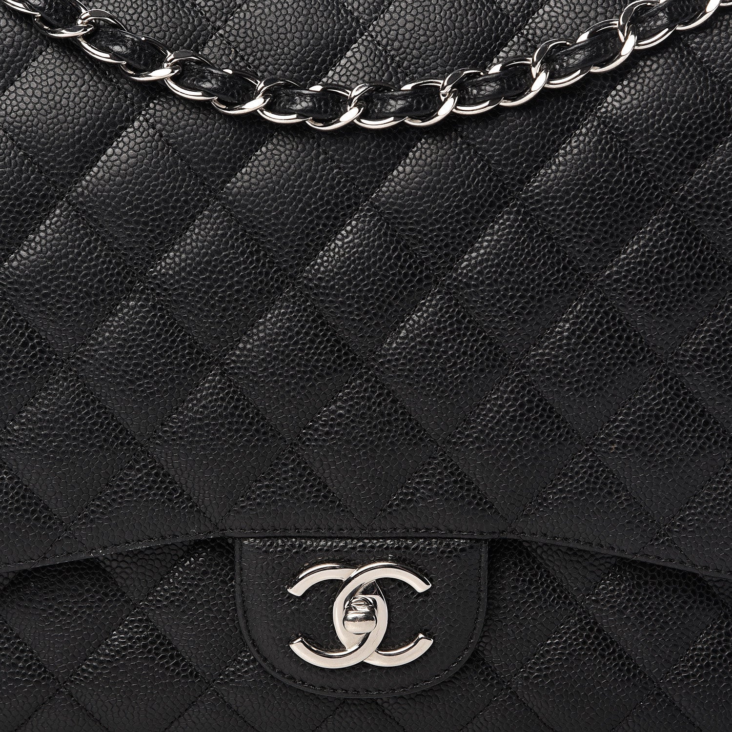 Chanel Caviar Quilted Maxi Double Flap Black 8 of 17