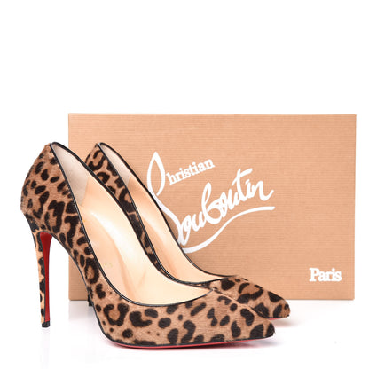 Christian Louboutin Pony Hair Jaguar Print Pigalle Follies 100 Pumps 36.5 Brown 11 of 11