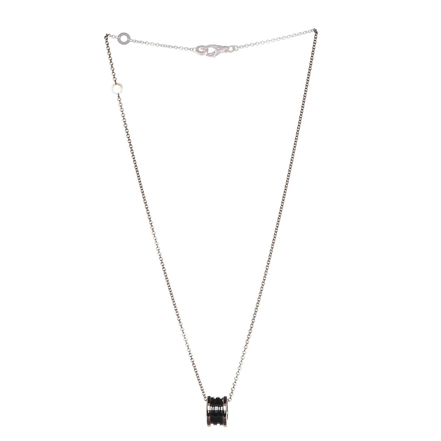 18K Rose Gold Black Ceramic B.Zero1 Pendant Necklace
