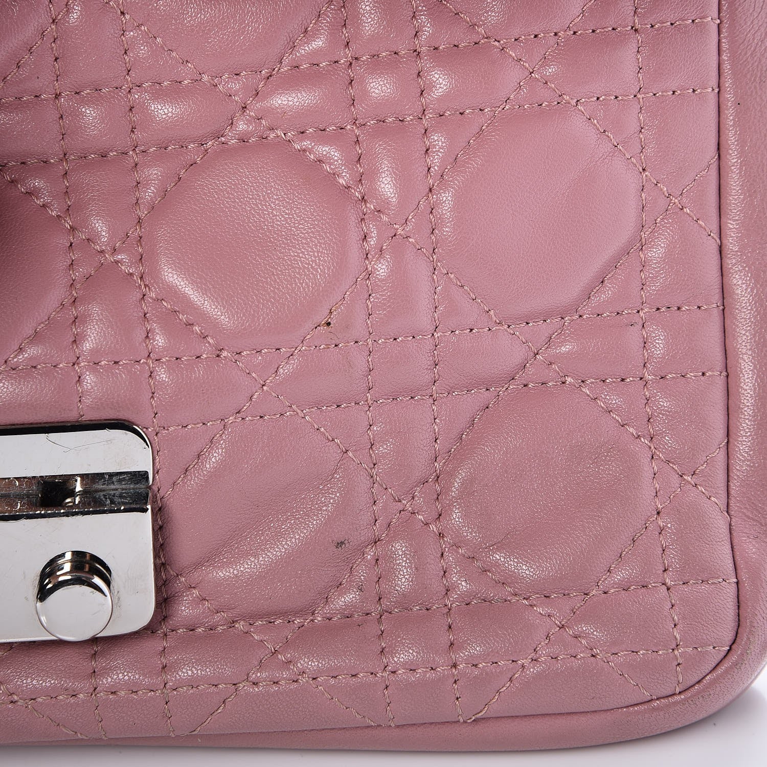 Christian Dior Lambskin Cannage New Lock Pouch Magnolia 8 of 13