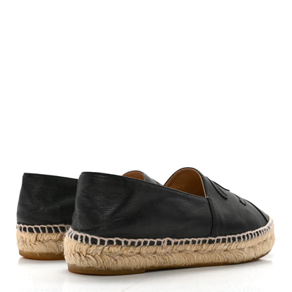 Chanel Lambskin CC Espadrilles 37 Black 4 of 10