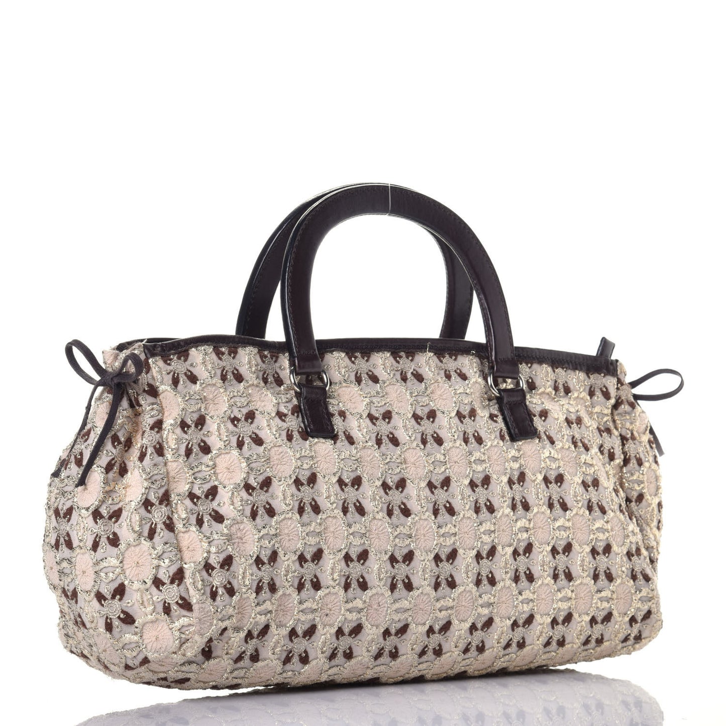 Bow Cloquet Top Handle Bag Avorio