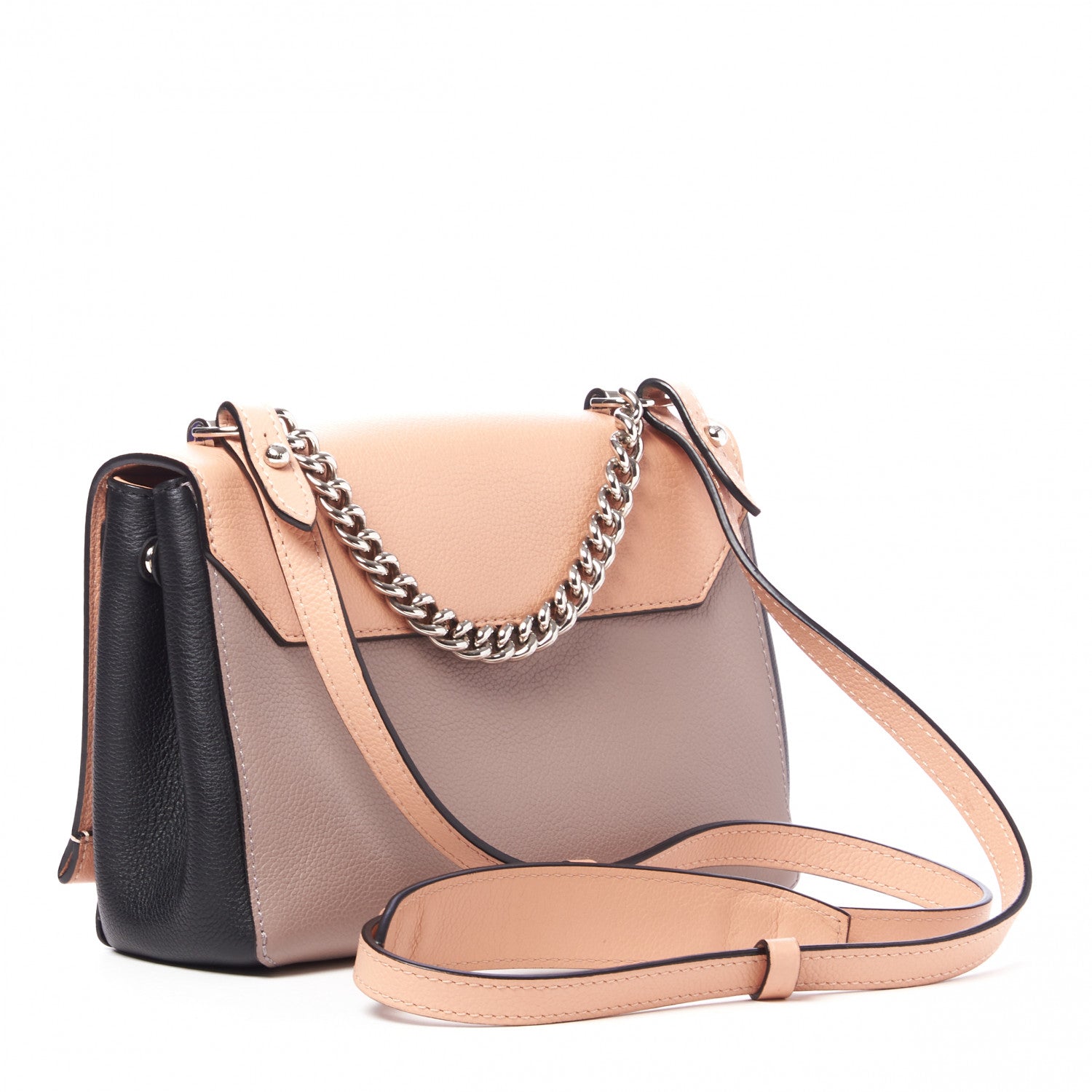 Louis Vuitton Calfskin Lockme II Chain Bag BB Venus Pink Black Magnolia 2 of 9