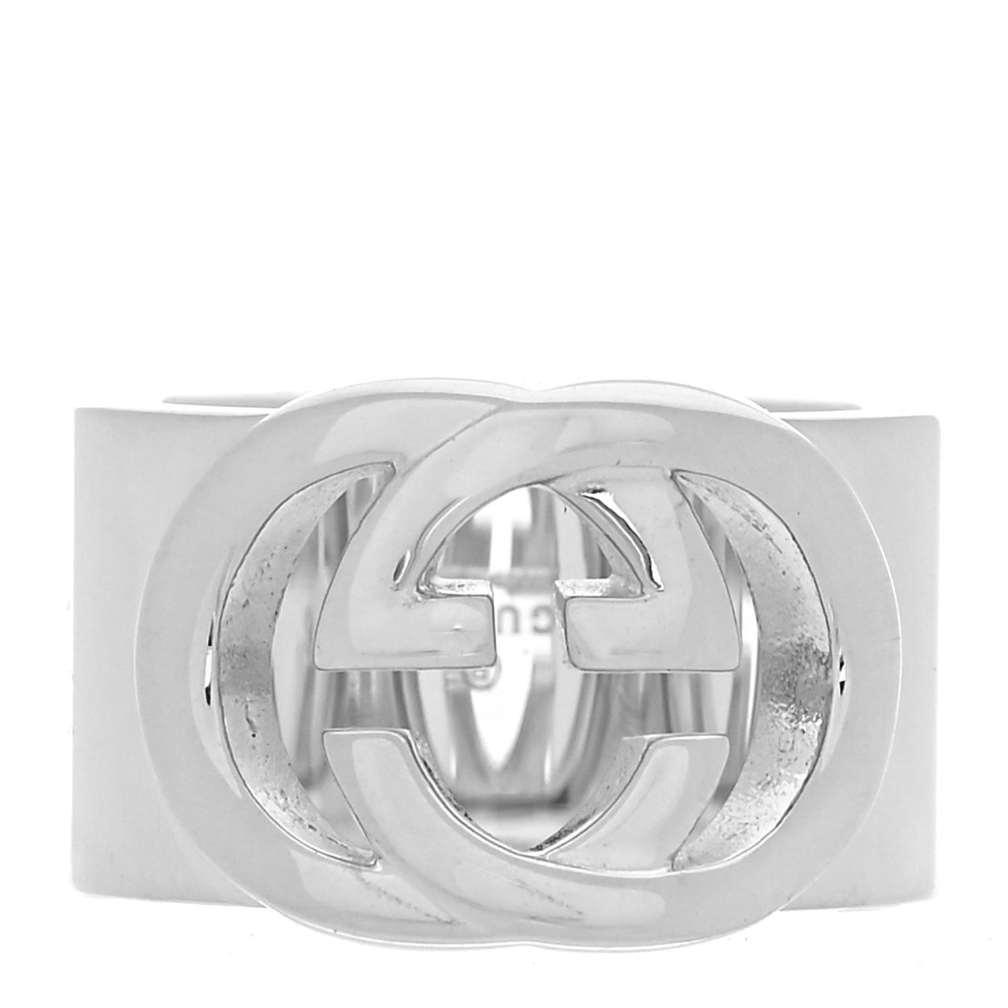 Sterling Silver 10mm Interlocking G Band Ring 45 3.25