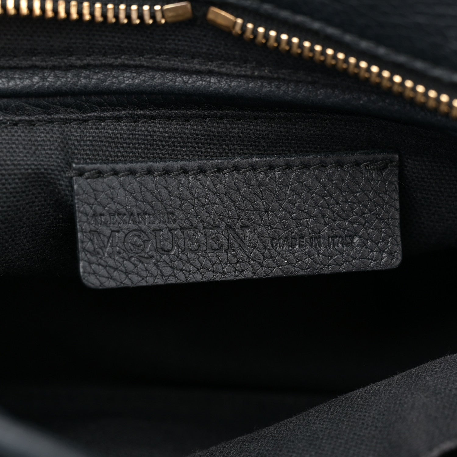 Alexander McQueen Pebbled Calfskin Mini Skull Padlock Zip Around