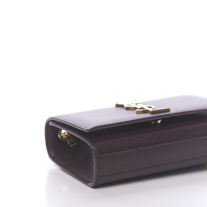 Saint Laurent Grain De Poudre Small Monogram Kate Satchel Armaranto 7 of 9
