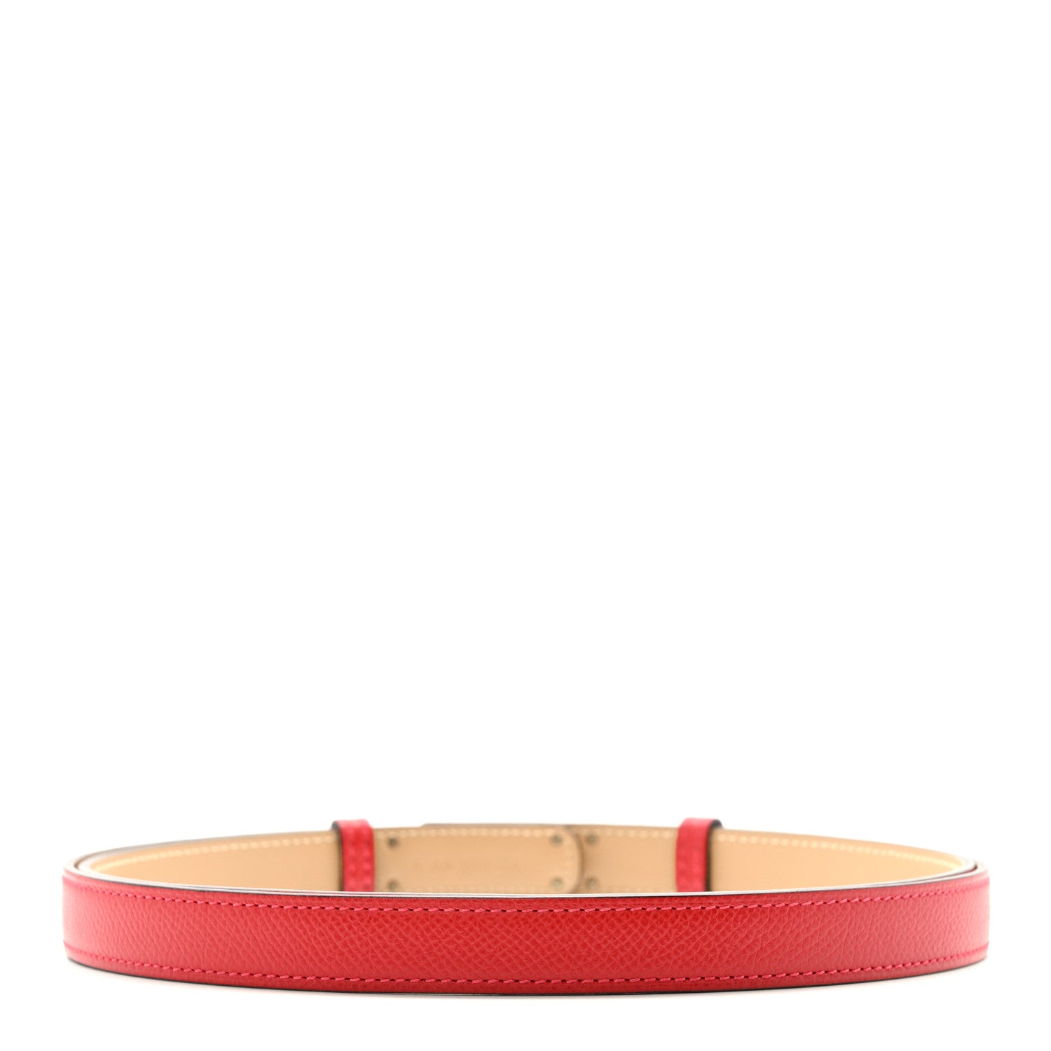Hermes Epsom Kelly Belt Rouge Casaque 2 of 5