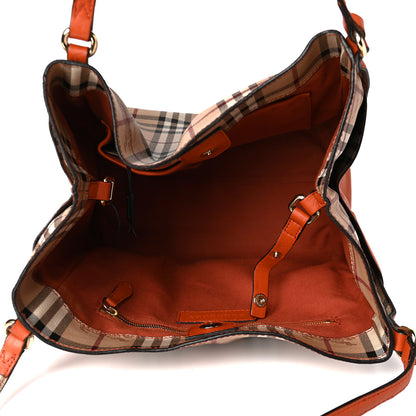 Burberry Haymarket Check Small Canterbury Tote Burnt Amber 4 of 13