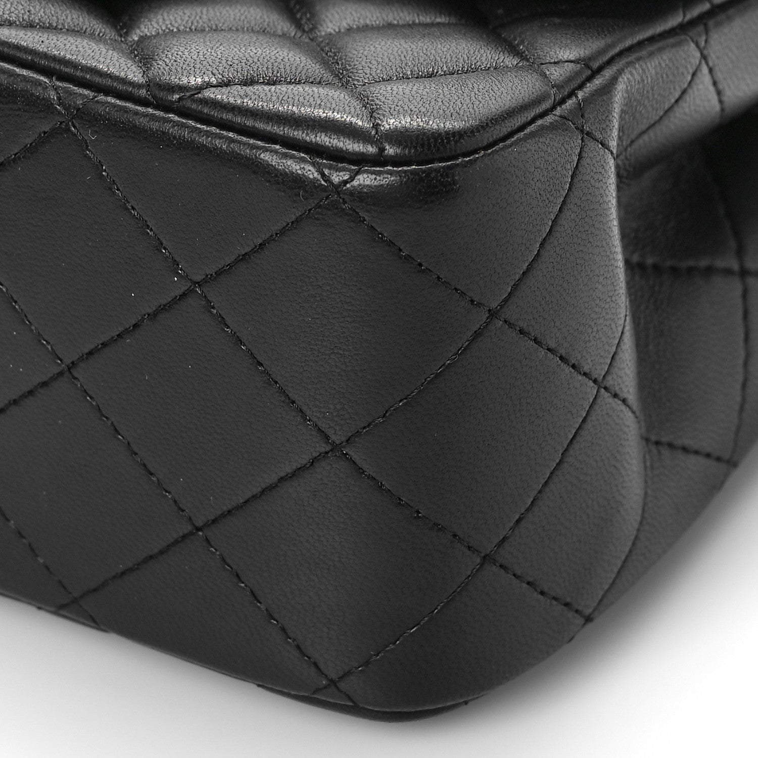 Chanel Lambskin Quilted Mini Square Flap Black 9 of 10
