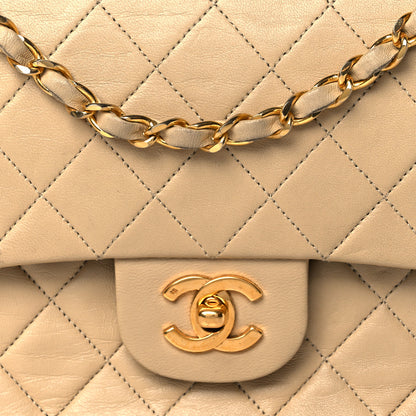 Chanel Lambskin Quilted Medium Double Flap Beige 8 of 24