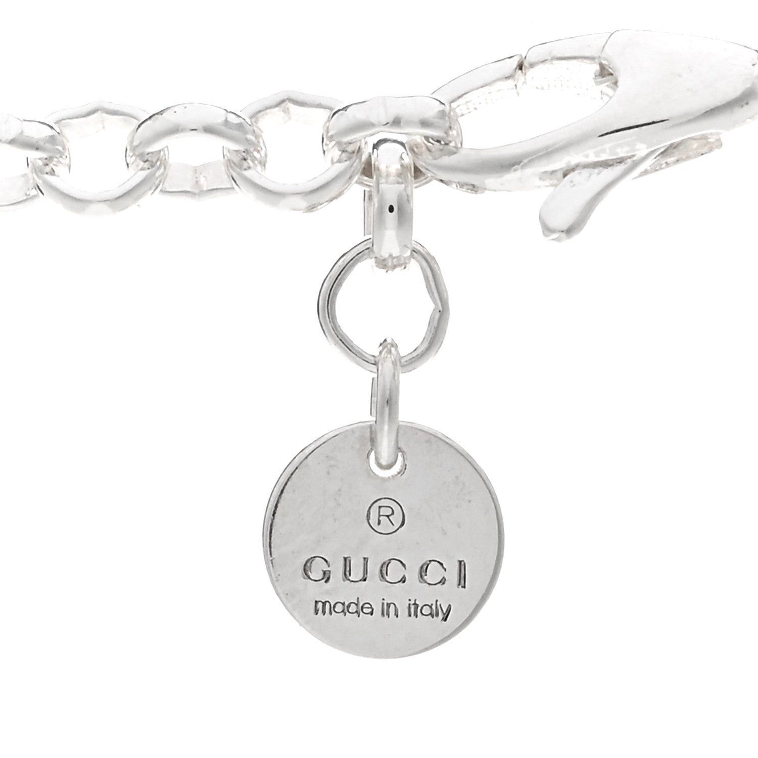 Gucci Sterling Silver Interlocking GG Pendant Beaded Necklace 4 of 4