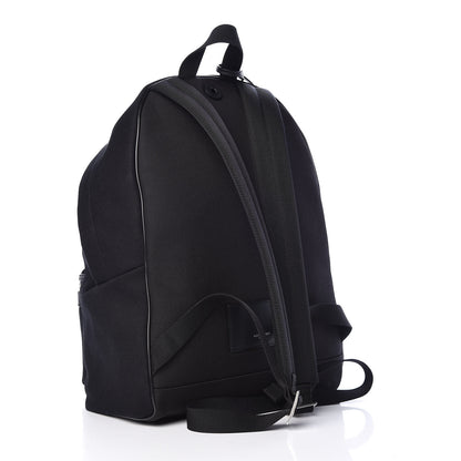 Saint Laurent Canvas Signature Embroidered City Backpack Black 3 of 12