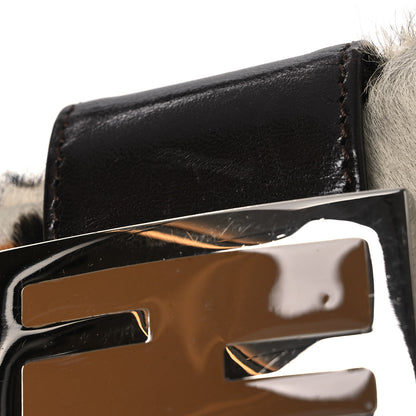 Fendi Calf Hair Leopard Print Croissant White Brown 12 of 12