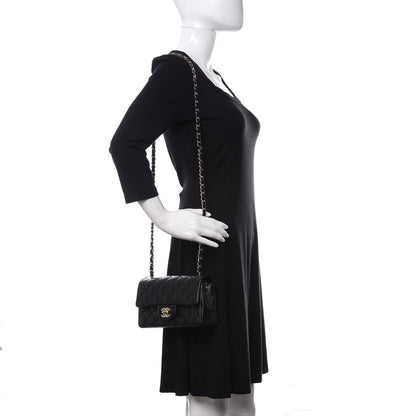Chanel Lambskin Quilted Mini Rectangular Flap Black 2 of 11