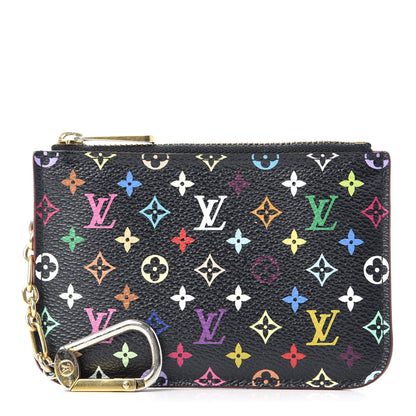 Louis Vuitton Monogram Multicolor Key Pouch Black Grenade 1 of 10