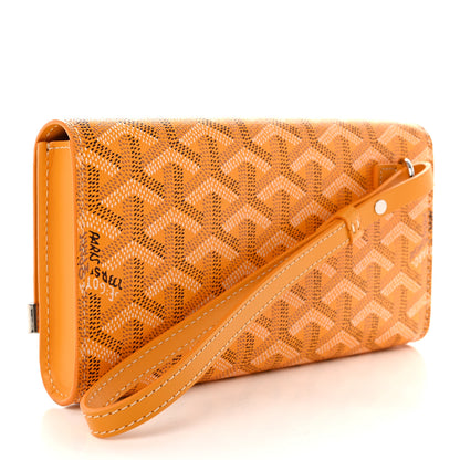 Goyard Goyardine Monte Carlo Bois Clutch With Strap Yellow 3 of 9