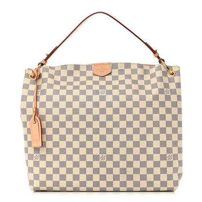 Louis Vuitton Damier Azur Graceful MM Rose Ballerine 1 of 13