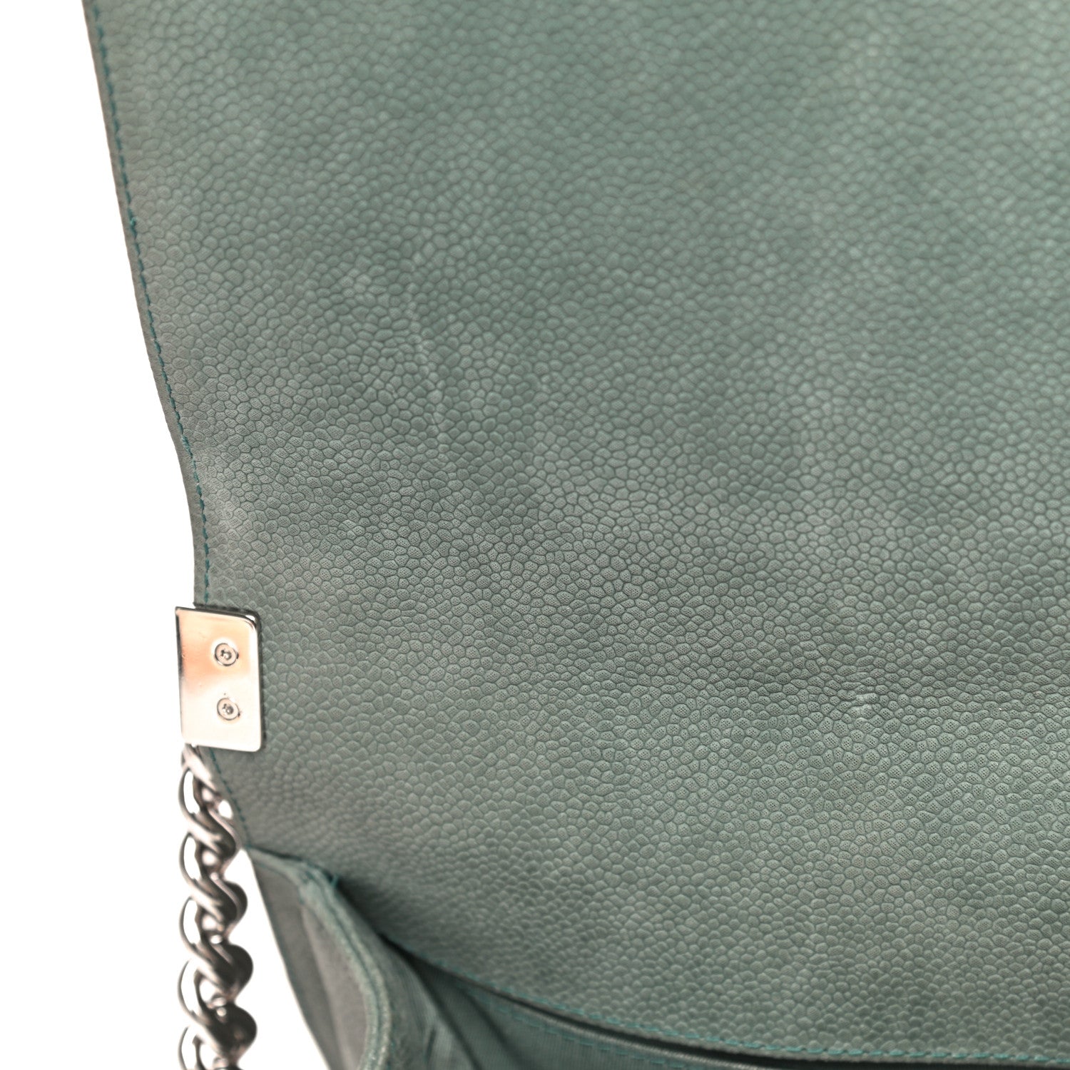 Chanel Iridescent Caviar Quilted Medium Boy Flap Green 12 of 21