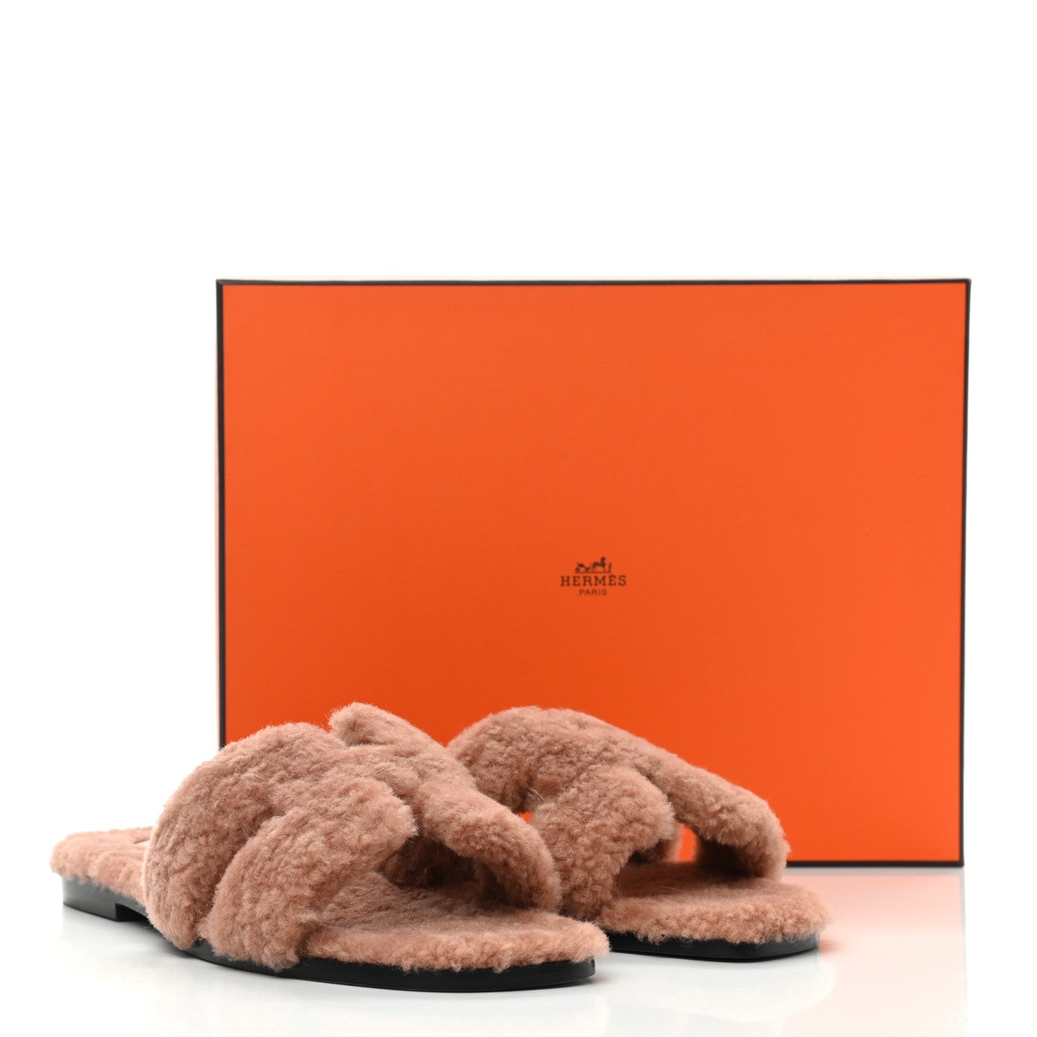 Hermes Woolskin Oran Sandals 41 Rose Aube 8 of 8