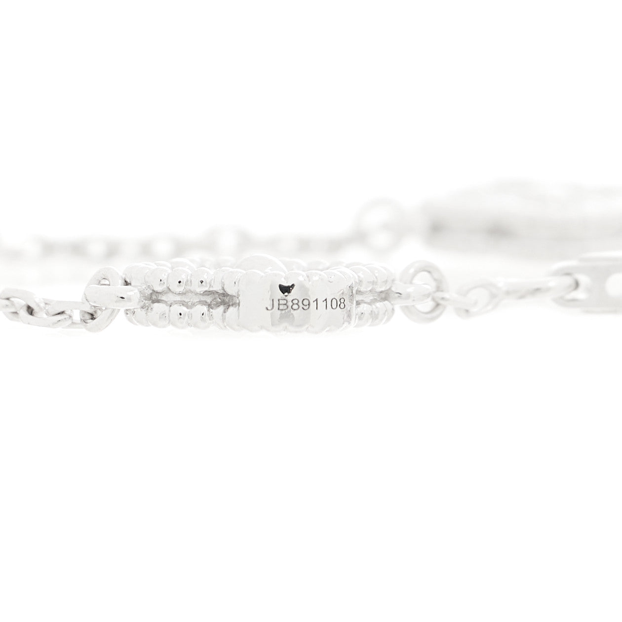18K White Gold Diamond 6 Motifs Sweet Alhambra Bracelet