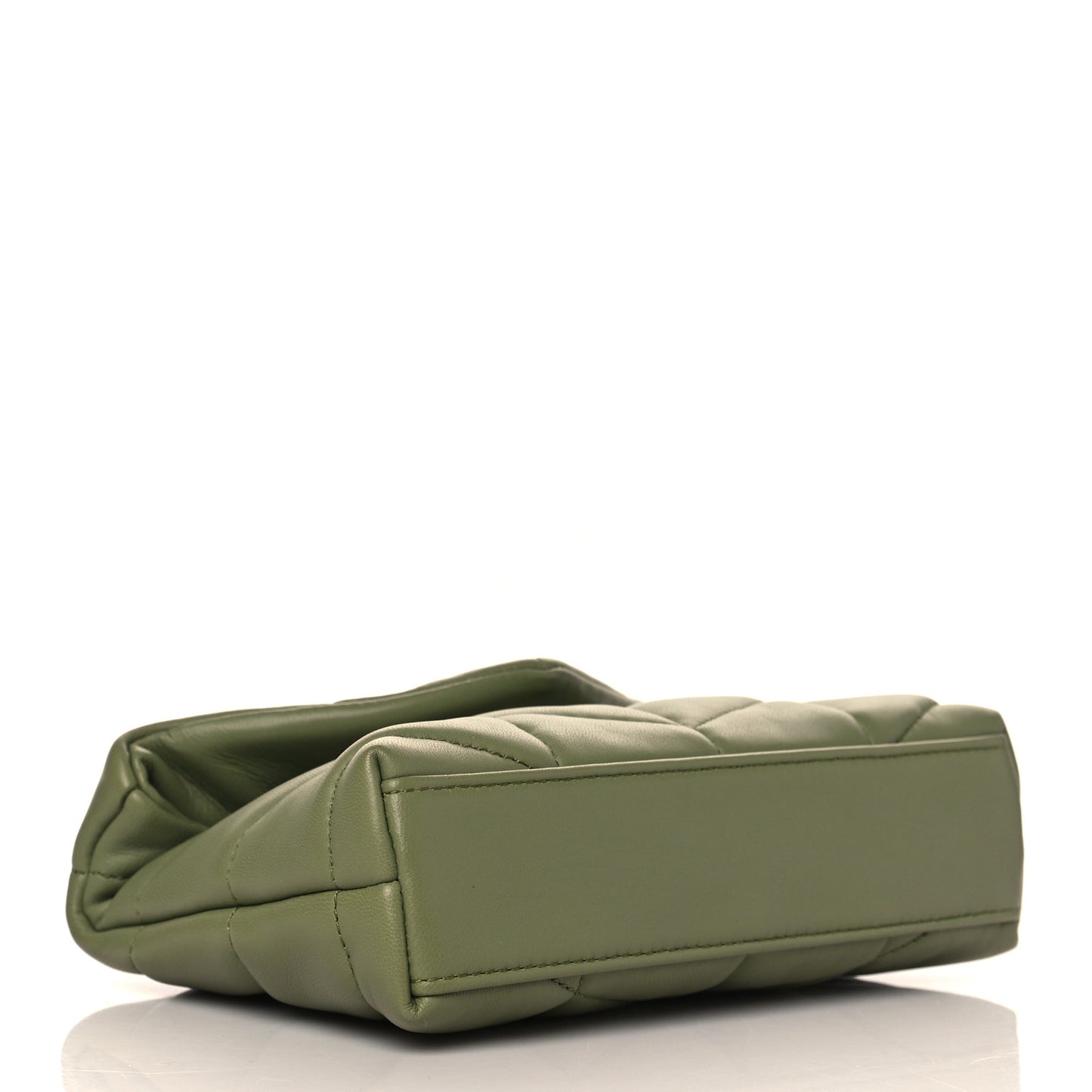 Lambskin Monogram Loulou Puffer Pouch Clutch Light Pistache