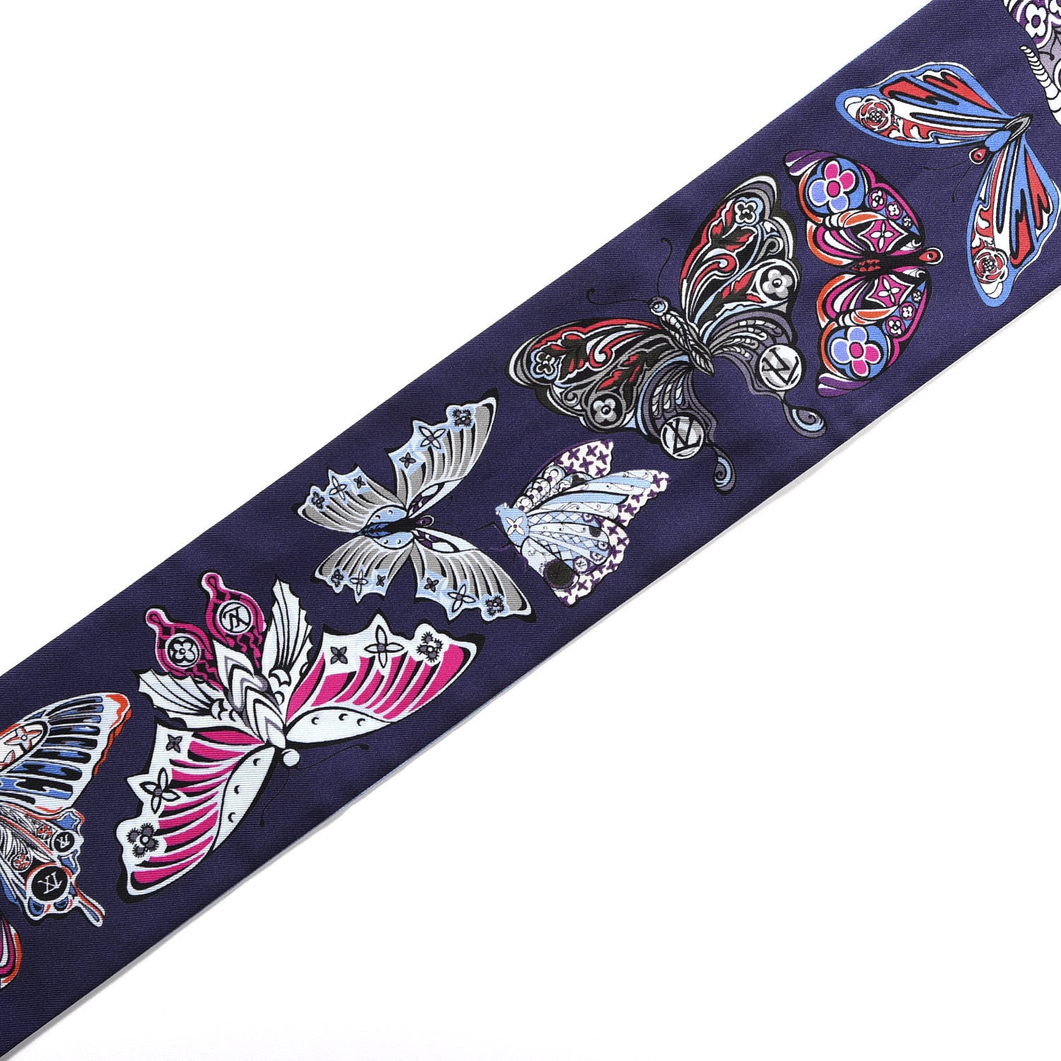 Louis Vuitton Silk Monogram World Of Love Bandeau Navy 3 of 4