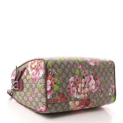 Gucci GG Supreme Monogram Blooms Medium Boston Beige Multicolor Dry Rose 5 of 11