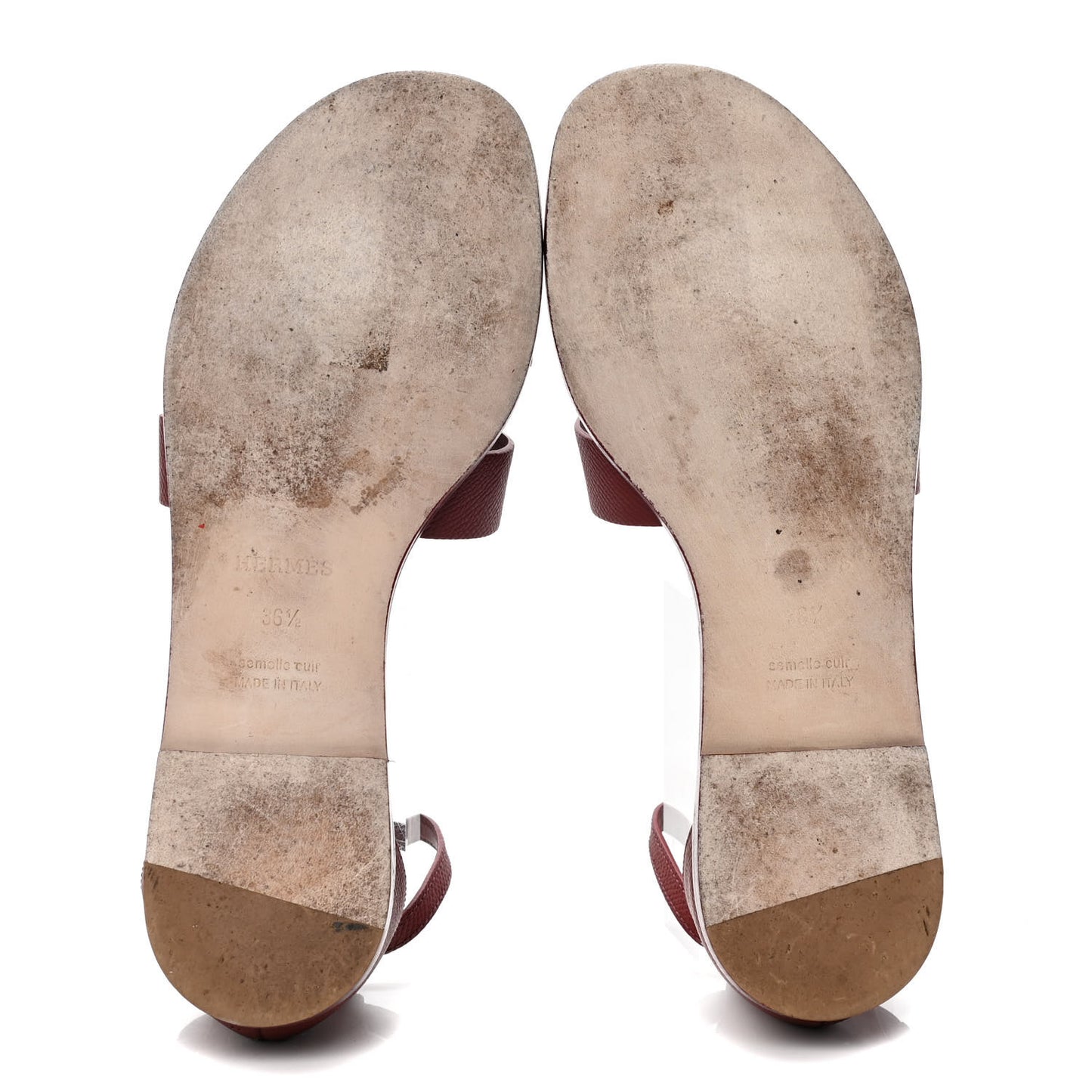 Epsom Santorini Sandals 36.5 Rouge H