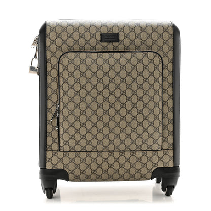 Gucci GG Supreme Monogram Calfskin Carry On Trolley Beige Ebony Black 1 of 14