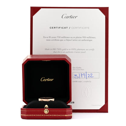 Cartier 18K Pink Gold 3.5mm LOVE Wedding Band Ring 68 12.25 5 of 5