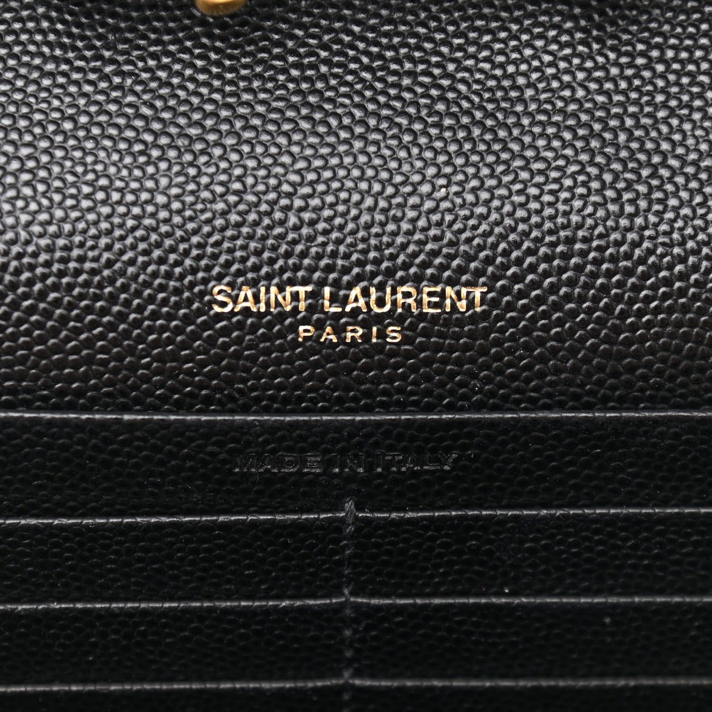 Grain De Poudre Matelasse Chevron Monogram Chain Wallet Black