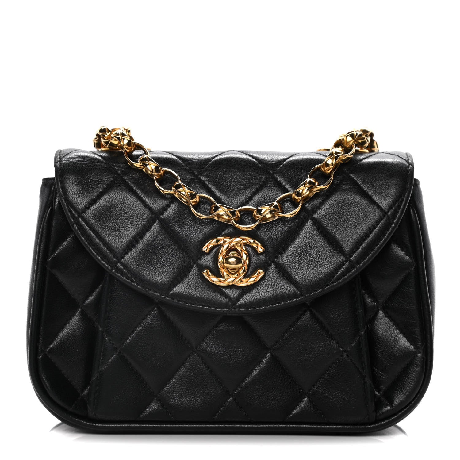 Chanel Lambskin Quilted Mini Square Flap Black 1 of 11