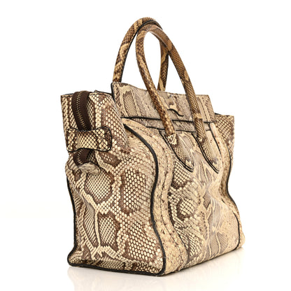 Celine Snakeskin Mini Luggage Beige 3 of 18