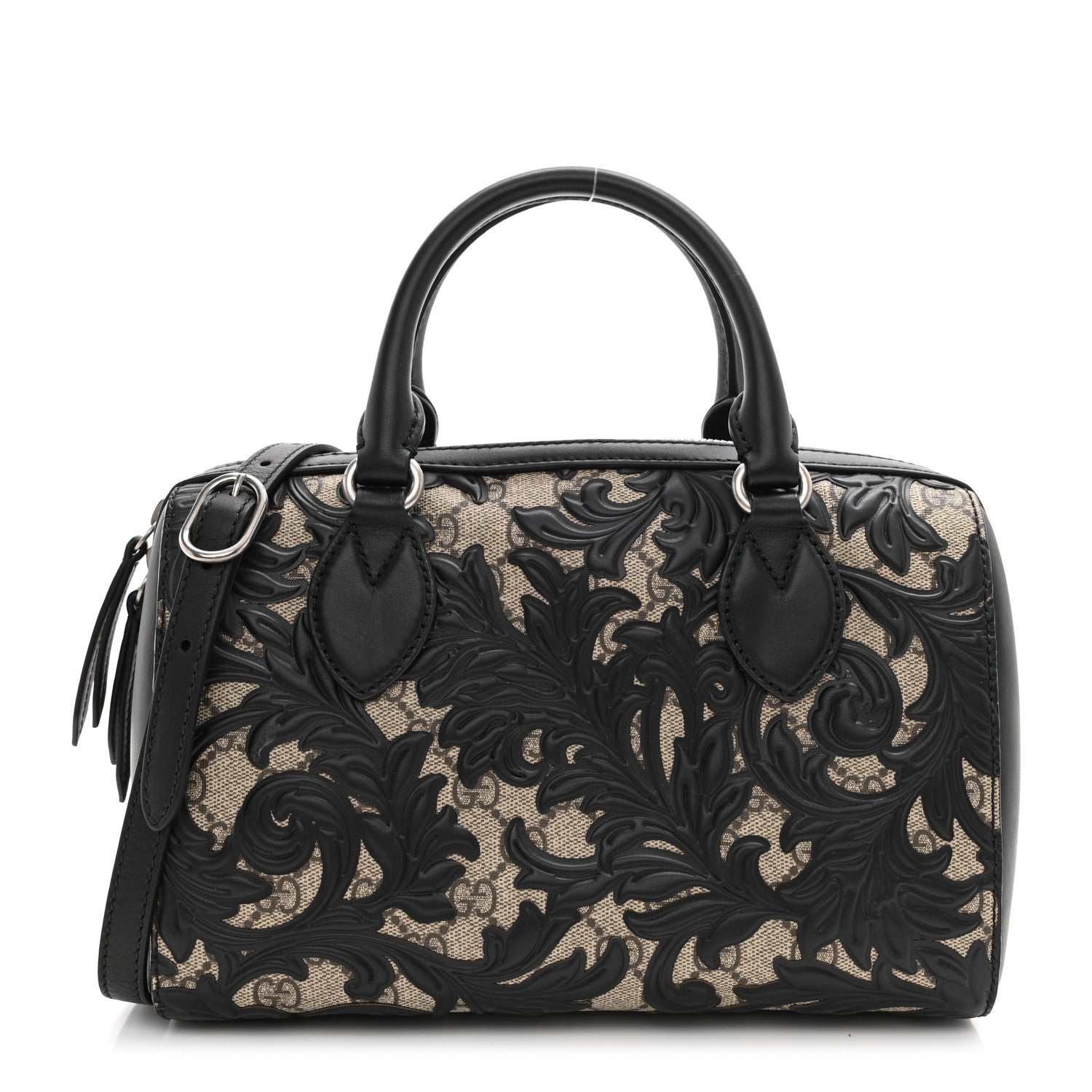 Gucci GG Supreme Monogram Arabesque Small Boston Black 1 of 15