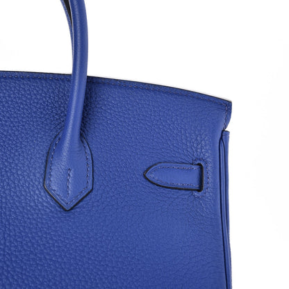 Hermes Togo Birkin 25 Bleu Electrique 24 of 34
