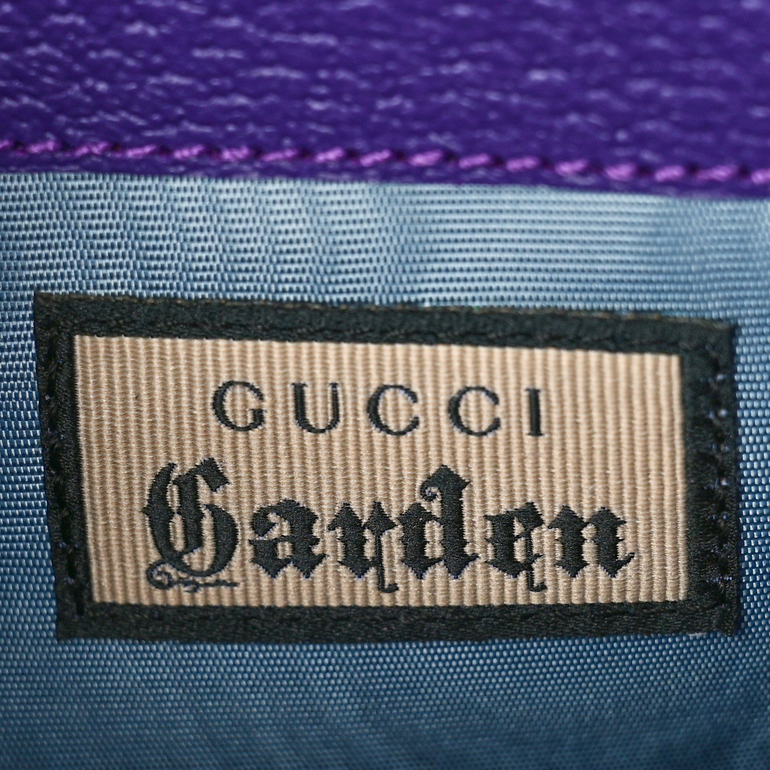 Gucci Dollar Calfskin Crystal Garden Dionysus Chain Wallet Purple 7 of 9