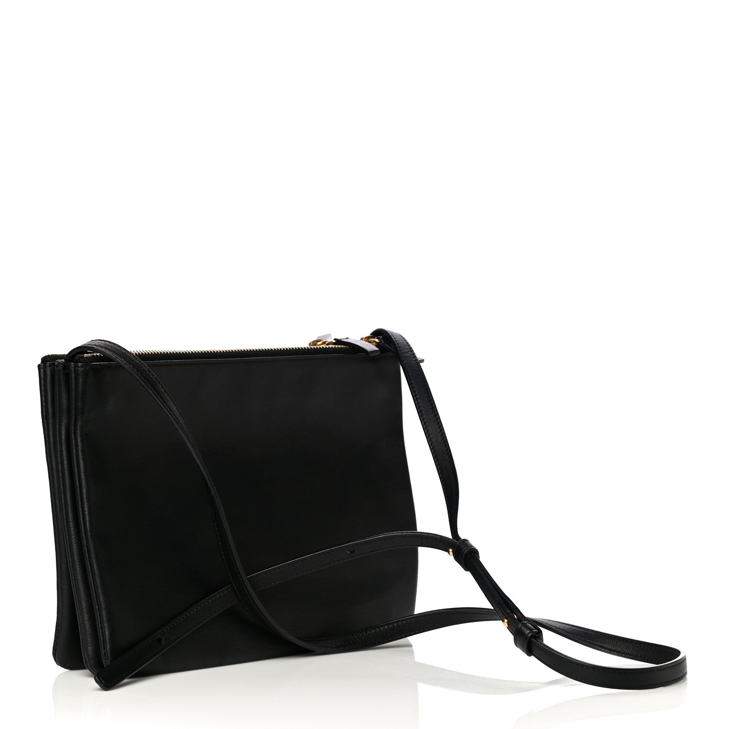 Celine Lambskin Large Trio Crossbody Bag Black 3 of 17