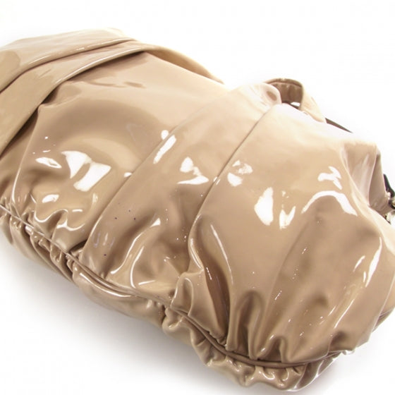 Gucci Patent Leather Hysteria Hobo Beige 5 of 10
